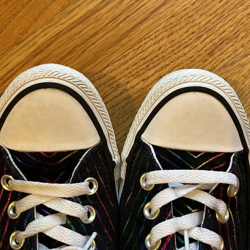 Converse Chuck Taylor All Star Ox "All Of the Stars" Women Shoes Black-White- 7M - Picture 9 of 16